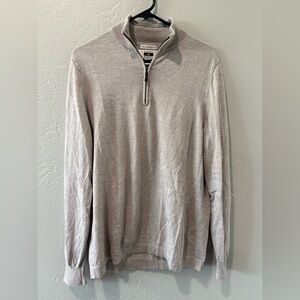 Joseph Abboud Beige Quarter Zip Sweater